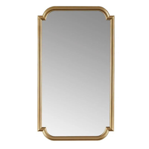Miroir mural arqué doré, style campagne française, cadre en métal décoratif, fait main, pour la maison, les hôtels, la salle de bain, décoration de miroir - Product Image 6