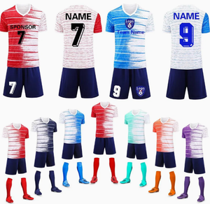 Men's Soccer Jersey Set Black Orange Blue Geometric Sublimated Short Sleeve Moisture Wicking <b>Athletic</b> Fit All Seasons - Product Image 6