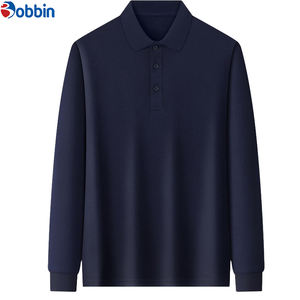 เสื้อเชิ้ตผู้ชายแฟชั่นลำลอง ทันสมัย ระบายอากาศได้ดี ผลิตจากผ้าถักโพลีเอสเตอร์/คอตตอน ปักลาย แขนยาว สีพื้น ปกคอเสื้อแบบพับได้ - Product Image 3