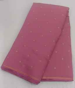 Chanderi Simer EmbroideryWork FabricExquisite RaniPink Vichitra SimmerSilk <b>Fabric</b> FeaturingIntricate Golden Zari Embroidery Work - Product Image 3