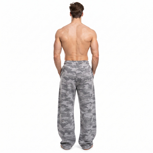 Pantalon de survêtement ample pour homme imprimé camouflage, en molleton épais automne-hiver, avec poches latérales en tissu éponge français - Product Image 4