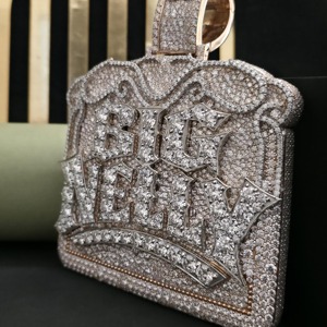 Hip Hop Jewelry Moissanite 925 <b>Silver</b> Iced Out Letter <b>Pendant</b> Pass Diamond Tester <b>Pendant</b> Personalized Letter <b>Initial</b> <b>Pendant</b> - Product Image 3