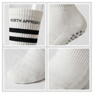 Chaussettes NORTH APPROACH pour adultes, en coton rayé blanc, respirantes, décontractées, pour la saison printanière - Product Image 4