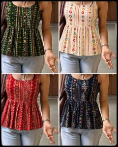 Última Colección de Kurtis Cortos de Rayón Suave para Mujer, Túnica Elegante para Uso Diario e Informal - Product Image 4