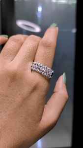 Anillo sorpresa con diamantes cultivados en laboratorio de corte marquise y redondo para mujer, oro macizo de 14 quilates, regalo de aniversario de boda, joyería fina para mujer - Product Image 5