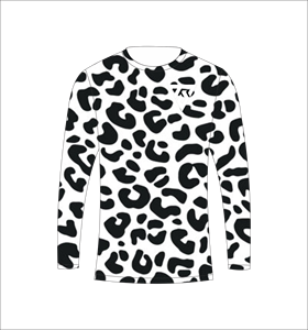 mens custom sublimation leopard print long sleeve t shirt hunting fishing <b>athletic</b> sports training shirt - Product Image 5