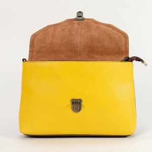 Sac de messager patchwork à imprimé animal en cuir de vachette véritable de grande capacité, nouveau motif spécial de couleur maltée en cuir véritable - Product Image 4