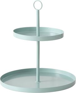 Novedad: Soporte de metal galvanizado de 2 niveles para tartas de boda, bandejas de metal, platos para postres para fiestas de té, bodas y cumpleaños - Product Image 4