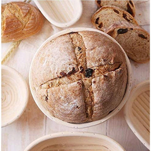 Handmade Round Rattan Banneton <b>Basket</b> for <b>Bread</b> Baking - Eco-friendly Sourdough Proofing Bowl for Home & Bakery - Product Image 5