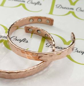 Direct Sale Unisex Hammered Copper <b>Bracelet</b> High Quality Polished Sport Handmade Unique <b>Magnetic</b> Arthritis Inlay Crafted Natural - Product Image 2