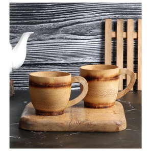 Tasse à thé et à café en bois de forme ronde, article de vaisselle et de table luxueux, très vendu - Product Image 3