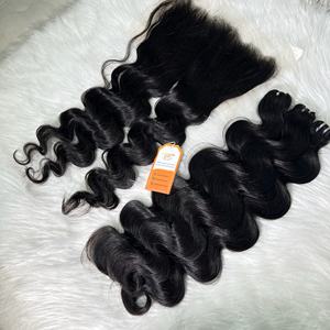 Bundles de cheveux bruts corps ondulé du vietnamien 100% cheveux humains cheveux vierges purs non transformés à cuticule alignée - Product Image 2