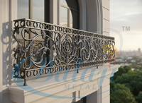 Balustrade sans cadre en fer forgé traditionnel, résistante à la rouille, décorative pour balcon, véranda, escalier, jardin, cour