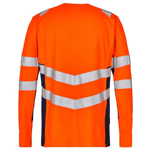 Low MOQ Reflective Long Sleeve Safety T-Shirt Custom Size & Color Reflective Tape Construction Worker T-Shirts - Product Image 2