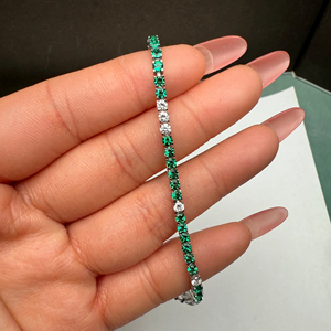 Pulsera de Plata 925 con Diamantes, Corte Brillante Redondo, Estilo Clásico, Uso Diario, Certificado IGI - Product Image 4