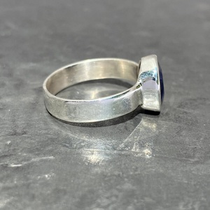 Anillo de plata con zafiro azul, piedra preciosa natural, plata de ley 925, hecho a mano, todos los tamaños, joyería para venta al por mayor. - Product Image 5