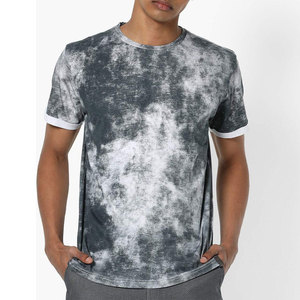 Camiseta Oversize para Hombre con Lavado Ácido, Algodón Pesado, Estilo Urbano Casual, Camiseta Vintage con Lavado para Hombre - Product Image 1