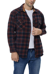 hot selling Mens Flannel Pearl Snap Plaid <b>Button</b> <b>up</b> Casual Western Cowboy Long <b>Sleeve</b> <b>Shirts</b> low price fashion - Product Image 4