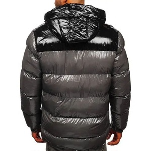 <b>Men's</b> Winter Puffer <b>Jacket</b> with Stand Collar Pattern Front Logo Nylon Shell Waterproof <b>Down</b> <b>Filling</b> 2024 From Pakistan - Product Image 4