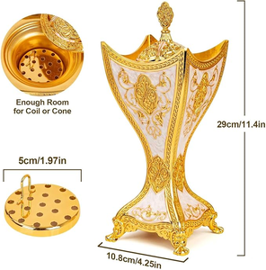 Luxury Home Decor <b>Bakhoor</b> Incense <b>Burner</b> Arabic Style Religious Eco-friendly Durable Crafted for Oud Fragrance Premium Interior - Product Image 6