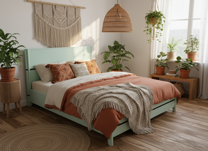 Cadre de lit en bois massif de mangue de qualité supérieure pour chambre à coucher, mobilier en bois d'intérieur, qualité export, vente en gros, OEM, ODM, directement de l'usine, sur mesure - Product Image 5