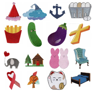 Patchs brodés de Noël, logo festif personnalisé, applique pour vêtements, logo personnalisé, OEM ODM, vente en gros, fournisseur d'usine, qualité supérieure - Product Image 1