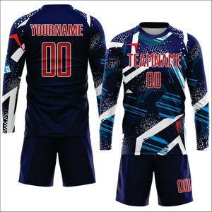 Conjunto de Camiseta de Fútbol Sublimada Personalizada de Alta Calidad, Manga Corta, Cuello Redondo, Absorbe la Humedad, Ajuste Atlético, Ropa Deportiva para Hombre - Product Image 4