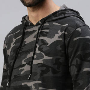 Sweat à capuche camouflage surdimensionné de haute qualité personnalisé, 100% coton, séchage rapide, respirant, pour la chasse en plein air en hiver pour hommes - Product Image 6