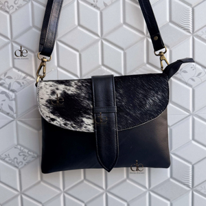 Natural Cowhide <b>Fur</b> Genuine Leather Sling Purse Western Crossbody Stylish Multi Purpose Unique Design Handbag - Product Image 1