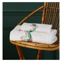 Serviettes en microfibre super absorbantes à séchage rapide, à motif audacieux turc, brodées, unicolores et colorées, pour hydrater les cheveux