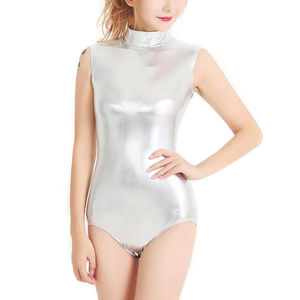 Justaucorps de gymnastique personnalisés en couleur unie et avec design sur mesure pour filles, en spandex extensible, vêtements de danse de ballet, OEM/ODM disponible - Product Image 2