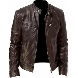 Men Brown Bomber <b>Leather</b> <b>Jacket</b> Customized Sheep <b>Leather</b> <b>Jacket</b> for Men Best for <b>Winter</b> <b>Leather</b> <b>Jackets</b> Plus Size <b>jacket</b> for men - Product Image 2