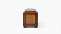 Banc en rotin en acajou massif, console de divertissement moderne, armoire de rangement en bois non pliable pour salon