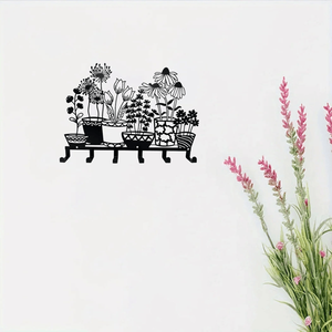 CIFbuy Porte-clés mural noir moderne et minimaliste, étagère flottante, style TikTok, pour service de ramassage Temu, pour clés et courrier - Product Image 6