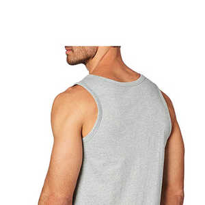 เสื้อกล้ามฟิตเนสผู้ชาย โลโก้สั่งทำ ผ้าโพลีเอสเตอร์พรีเมียม ระบายอากาศ แห้งเร็ว โรงงานผลิตแบบ OEM ODM ขายส่ง - Product Image 6