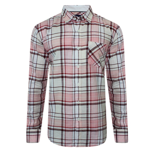 เสื้อเชิ้ตโอเวอร์เชิ้ตผ้าฝ้ายแฟลนเนลถักทอเนื้อผ้าทึบ ทันสมัย สำหรับผู้ชาย ผ้าฝ้าย 100% แขนสั้น เหมาะสำหรับทำงาน - Product Image 1