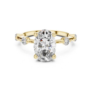 2.30 TCW Oval Cut Moissanite <b>Diamond</b> Wedding <b>Ring</b> Five Stone Engagement <b>Ring</b> Women's Party Wear <b>Ring</b> Anniversary <b>Ring</b> For Wife - Product Image 5