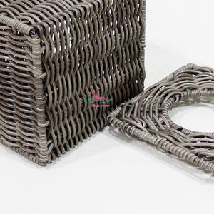 Caja de pañuelos ecológica hecha a mano de junco marino y jacinto de agua, artesanía natural para el hogar y la oficina, Vietnam Artex Dong Thap - Product Image 3