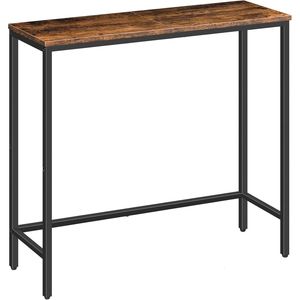 29.5\" Rustic Brown Console <b>Table</b> for Small Entryway Thin <b>Sofa</b> <b>Side</b> Display <b>Table</b> for Hallway Bedroom Living Room Foyer - Product Image 1