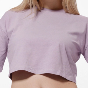 Top Corto Personalizado de Fábrica OEM 2026, Top Corto de Verano de Manga Corta de Algodón, Tops Cortos Holgados para Mujer - Product Image 6