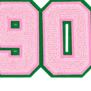 Pink and Green 1908 Chenille Embroidered Patch Premium Varsity Style Applique <b>Badge</b> for Jackets Hoodies Bags and Hats - Product Image 6