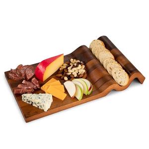 Bandeja de Servir de Madera de Acacia Hecha a Mano de Primera Calidad, Bandeja Curva Natural para Exhibición de Sushi, Queso, Frutas, Pan, para Fiestas, Restaurantes Modernos y Rústicos - Product Image 5