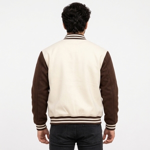 Chaqueta Varsity Personalizada en Colores Premium, Prenda Informal para Exteriores, Chaqueta de Béisbol de Manga Larga para Hombre, Estilo Letterman - Product Image 2