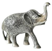 Figurine d'éléphant décorative en argent allemand avec gravure complexe, artisanat indien traditionnel, décoration d'intérieur, cadeau, boîte en velours