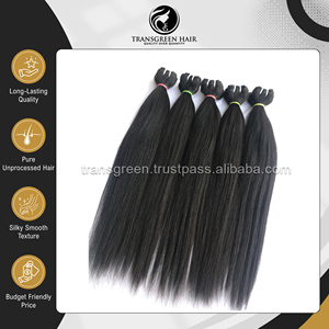 100% Raw Unprocessed Cuticle Aligned 20 Inches Virgin Brazilian Silky Straight Human Virgin Hair Bundles from Indian Supplier - Product Image 3