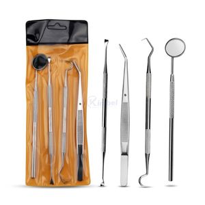 Kit de Instrumentos para Examen Dental, Espejo de Acero Inoxidable, Sonda Exploradora, Juego de Herramientas de Diagnóstico Oral - Product Image 5