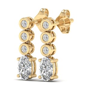 REYES Luxurious 14K Gold Moissanite Designer Jewelry High Quality 925 <b>Sterling</b> <b>Silver</b> <b>Dangle</b> Drop <b>Earrings</b> for Women Party Gift - Product Image 3
