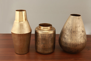 Modern <b>Textured</b> Design Handmade Eco-Friendly High Quality Metal <b>Vase</b> Home Decor Tabletop Living Room Wedding Occasions-Hot Azora - Product Image 4