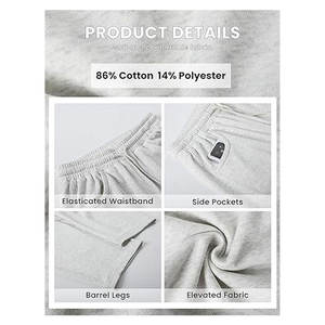 Pantalon de survêtement à jambes larges pour femme, avec cordon de serrage, taille élastique, pantalon palazzo décontracté en coton avec poches - Product Image 3