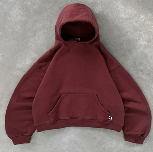 Pull-over 100% coton personnalisé, coupe oversize, sweat à capuche d'hiver en molleton imperméable, mélange de coton épais, coupe ample pour homme - Product Image 6